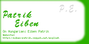 patrik eiben business card